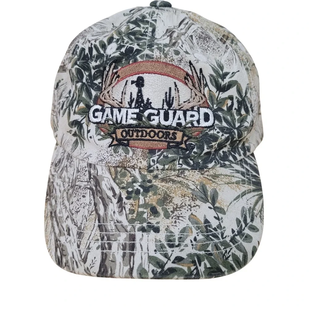Game Guard Outdoors Camouflage Embroidered Logo Baseball Cap Hat Youth‎